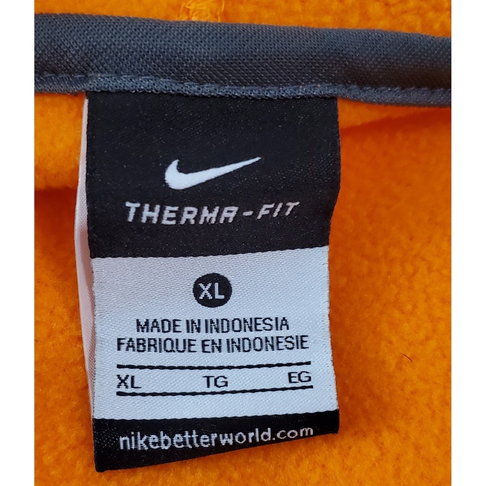 Nike Tennessee Volunteers Hoodie Sweatshirt Full Zip XL Therma-Fit Orange&White - Picture 9 of 12